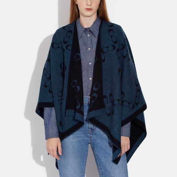 NWT Coach Outlet Signature Poncho - Picture 3 of 4